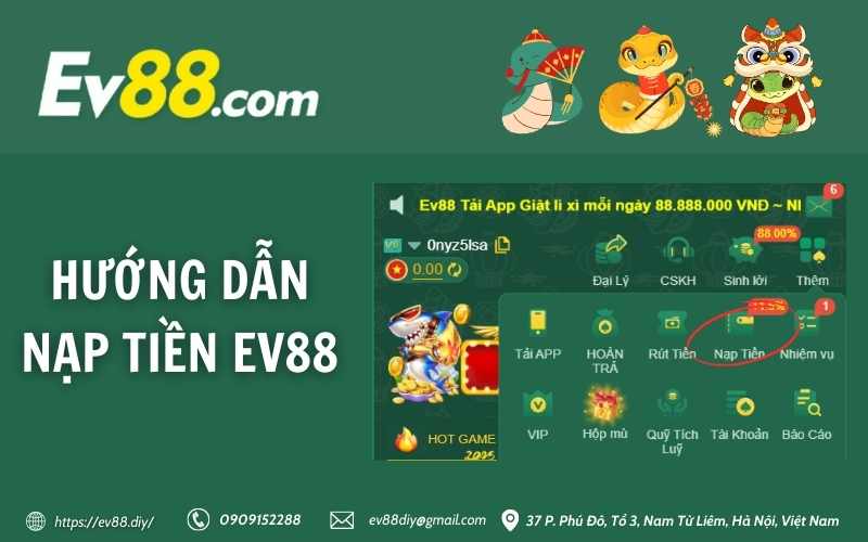 Huong dan nap tien EV88