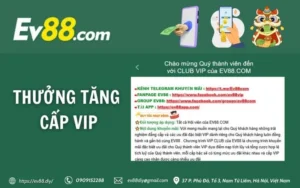 thuong tang cap vip ev88